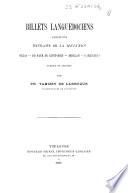 Billets languedociens inédits extraits de La Méjanes, Cujas - Du Faur de Saint-Jory - Desclan - Garrigues
