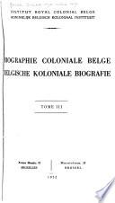 Biographie coloniale belge