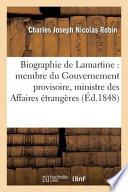 Biographie de Lamartine