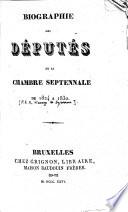 Biographie des députés de la Chambre septennale de 1824 à 1830