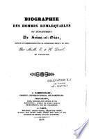 Biographie des hommes remarquables du département de Seine-et-Oise