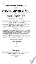 Biographie nouvelle des contemporains [1787-1820].