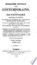 Biographie nouvelle des contemporains [1787-1820].