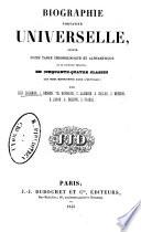 Biographie portative universelle, suivie d'une table chronologique et alphatique ou se trouvent repartis en cinquante-quatre classes les nomes mentionnes dans l'ouvrage