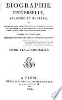 Biographie universelle, ancienne et moderne, etc