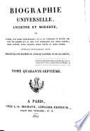 Biographie universelle, ancienne et moderne, etc