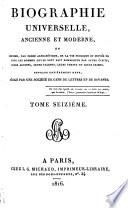 Biographie universelle, ancienne et moderne, etc