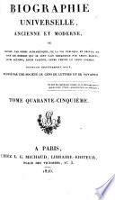 Biographie universelle, ancienne et moderne, etc