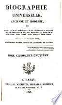 Biographie universelle, ancienne et moderne, etc