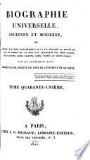 Biographie universelle, ancienne et moderne, etc