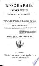 Biographie universelle, ancienne et moderne
