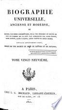 Biographie universelle, ancienne et moderne