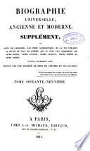 Biographie universelle, ancienne et moderne