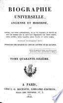 Biographie universelle, ancienne et moderne