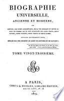 Biographie universelle, ancienne et moderne