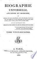 Biographie universelle, ancienne et moderne