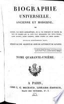 Biographie universelle, ancienne et moderne