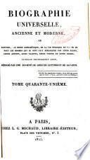 Biographie universelle, ancienne et moderne