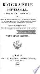 Biographie universelle, ancienne et moderne
