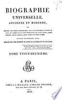 Biographie universelle ancienne et moderne ou Histoire, par ordre alphabétique, de la vie publique et privée de tous les hommes qui se sont fait remarquer par leurs écrits, leurs actions, leurs talents, leurs vertus ou leurs crimes: JOR-KY
