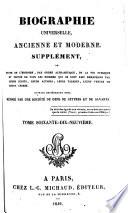 Biographie universelle, ancienne et moderne; ou, Histoire, par ordre alphabétique