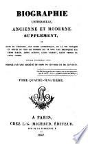 Biographie universelle, ancienne et moderne; ou, Histoire, par ordre alphabétique