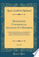 Biographie Universelle, Ancienne Et Moderne, Vol. 75