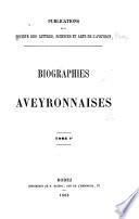 Biographies aveyronnaises