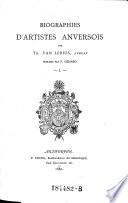 Biographies d'artistes Anversois