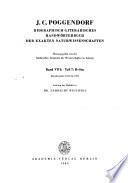 Biographisch-literarisches Handwörterbuch zur Geschichte der exacten Wissenschaften ...