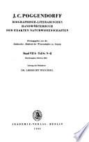 Biographisch-literarisches Handwörterbuch zur Geschichte der exacten Wissenschaften ...