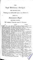 Boyer's Royal dictionary abridged ... The twenty-second edition. Carefully corrected and improved ... By N. Salmon
