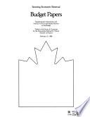 Budget Papers - Department of Finance