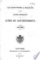 Bulletin administratif des actes du gouvernement