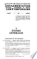 Bulletin analytique de documentation politique, économique et sociale contemporaine