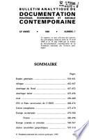 Bulletin analytique de documentation politique, économique et sociale contemporaine