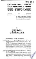 Bulletin analytique de documentation politique, économique et sociale contemporaine