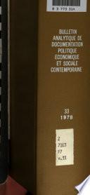 Bulletin analytique de documentation politique, économique et sociale contemporaine