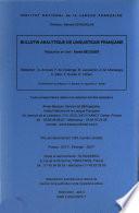 Bulletin analytique de linguistique française