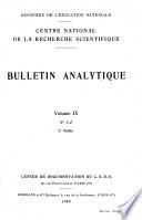 Bulletin analytique