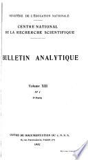 Bulletin analytique