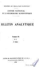 Bulletin analytique