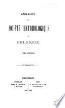 Bulletin & annales de la Société entomologique de Belgique