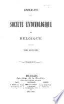 Bulletin & annales de la Société entomologique de Belgique