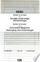 Bulletin & annales de la Société royale belge d'entomologie