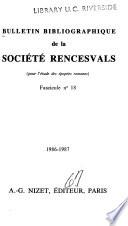 Bulletin bibliographique de la Société Rencesvals
