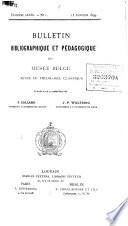 Bulletin bibliographique et pédagogique du Musée belge