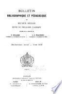 Bulletin bibliographique et pédagogique du Musée belge