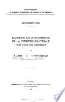 Bulletin biologique de la France et de la Belgique