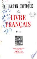 Bulletin critique du livre français